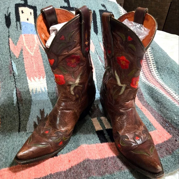Dan Post Blue Bird Womens Cowboy Boots Size 8. Great Condition! - Picture 1 of 13